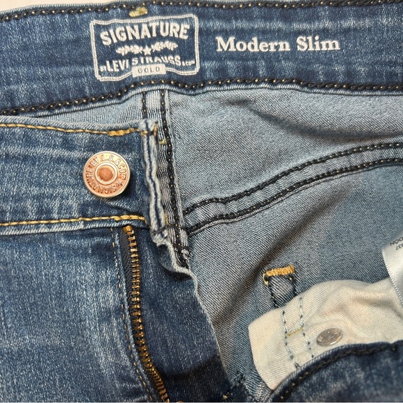 Signature Levi Strauss & Co Gold Jeans Modern Slim Waist 29 Length 32 Denim - Picture 8 of 12